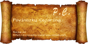 Povinszky Cezarina névjegykártya